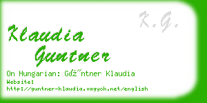 klaudia guntner business card